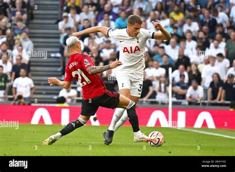 WIDE ANGLE: Micky van de Ven scorches through Man Utd .